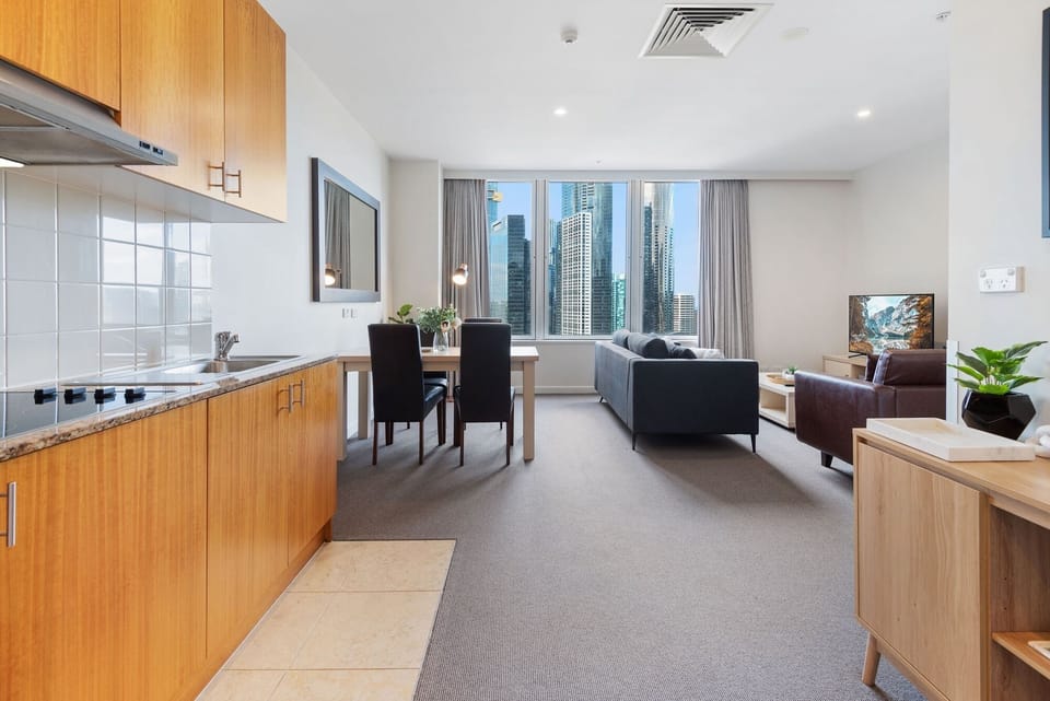 Kitchen and living room