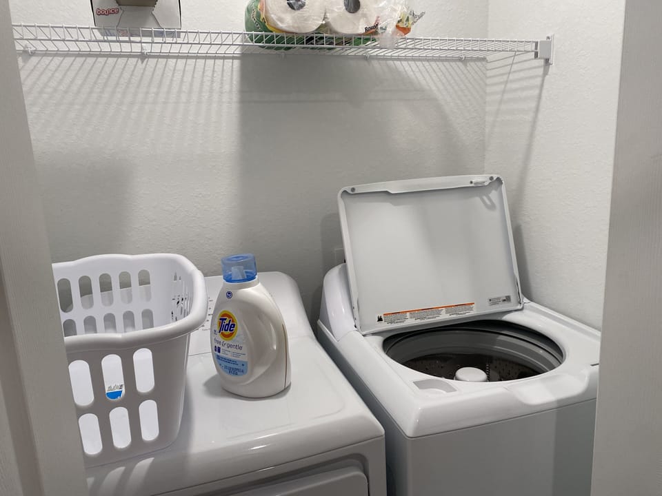 Full-size washer and dryer.