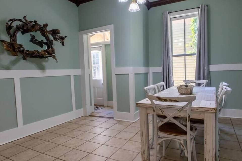 Spacious dining space with seating for 6. 