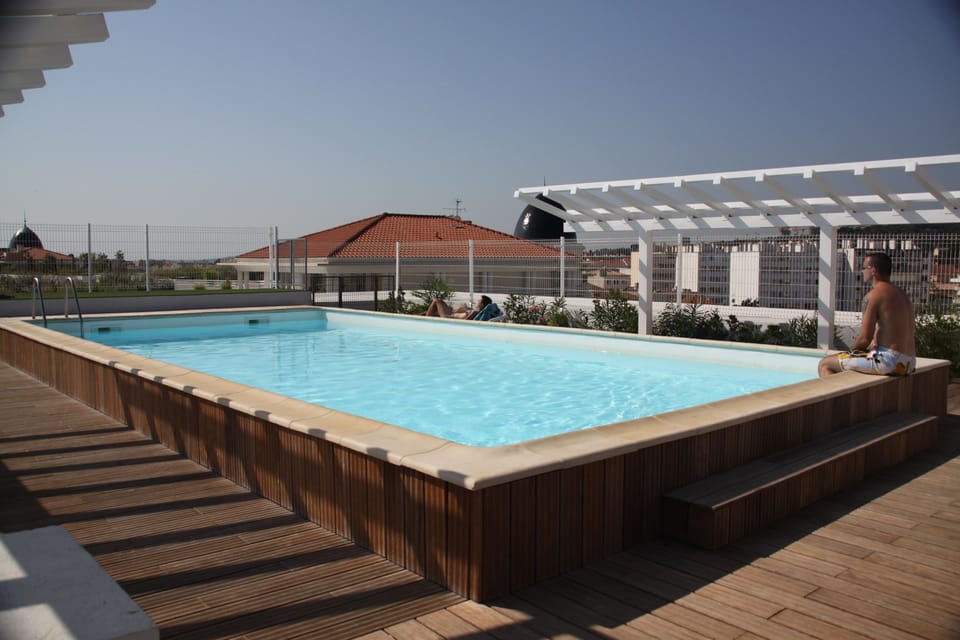 Get some sun in the outdoor pool.