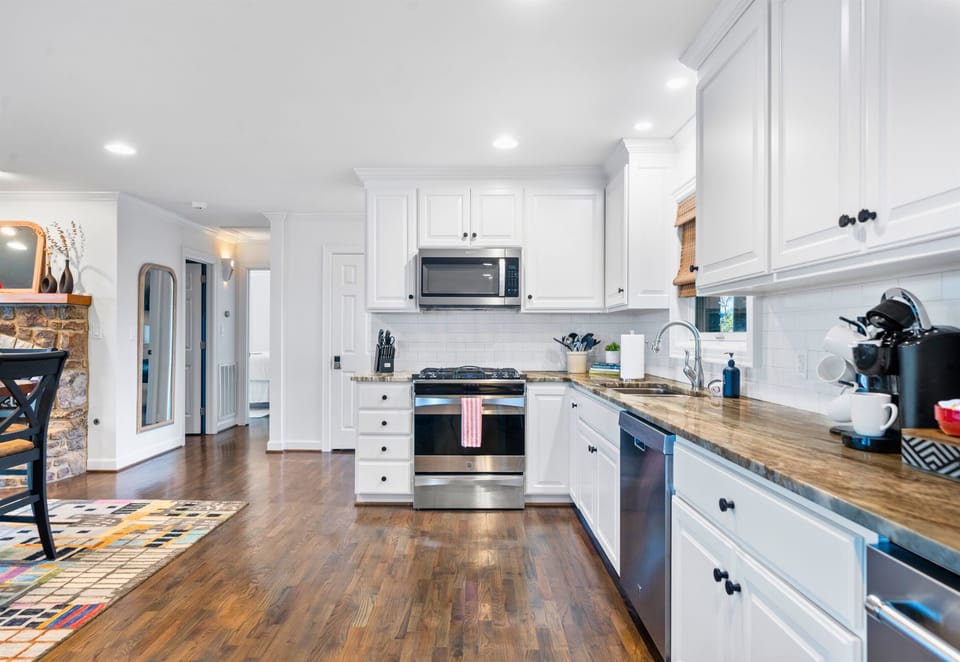 Open and welcoming, this thoughtfully designed space makes it easy to gather, cook, and enjoy time together.