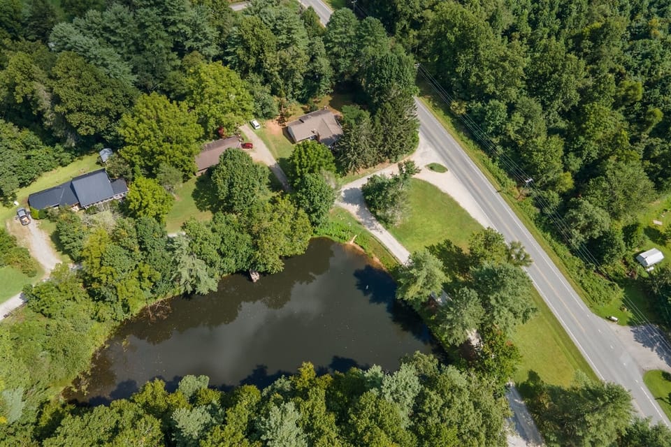 Birds Eye View of Bass Lake Neighborhood and Highway 64