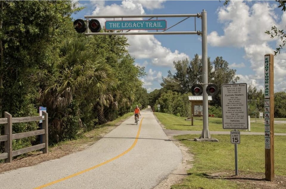 With BeachWalk's 2 hybrid bikes ride the 25 mi Legacy Trail just down the street