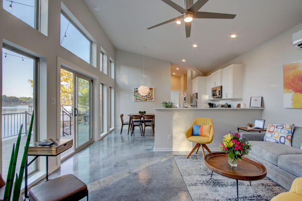 Beautiful views from the open living & dining area.