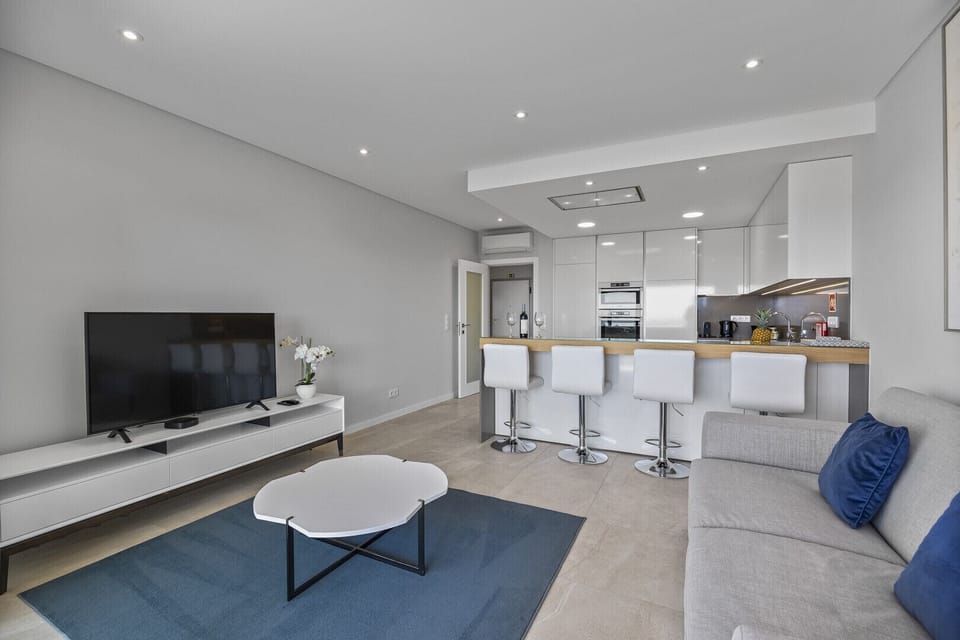 Living area with smart TV