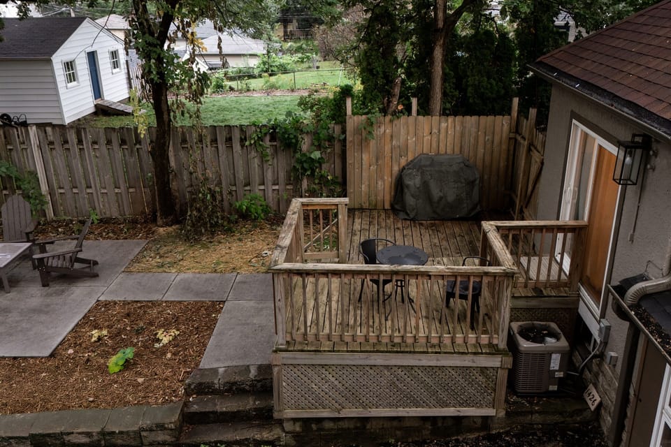Enjoy coffee on the patio off of the main floor bedroom.