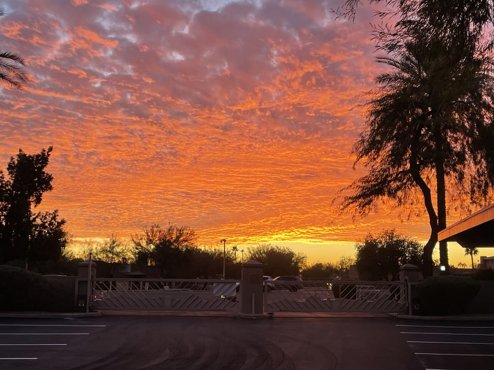 Sunset from frontdoor