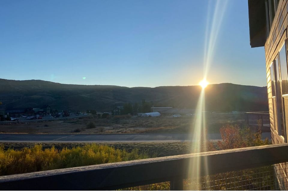 You will see the beautiful sunrise off the  patio deck 