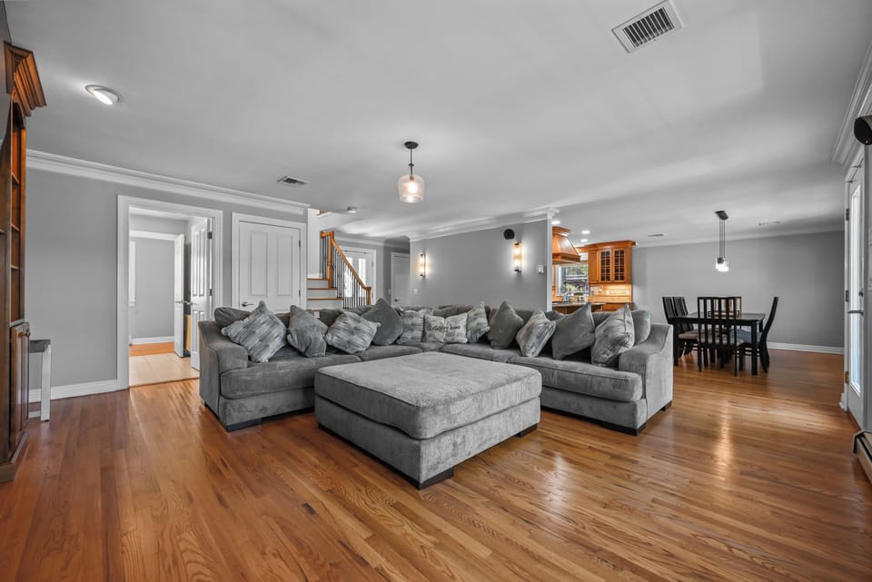 Living Room Seating with Lake Views