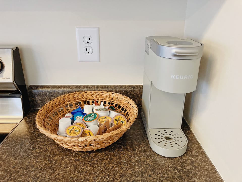 Keurig machine for coffee.
