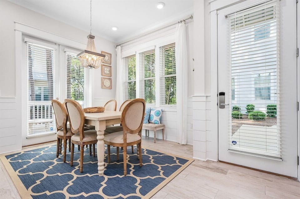Bright and airy breakfast for 6 at the table, just add mimosas!
