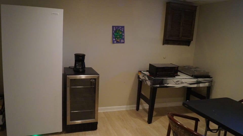Fridge_ Wine fridge and Coffee maker