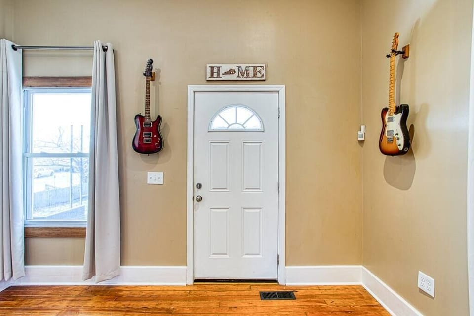 Front door facing the street