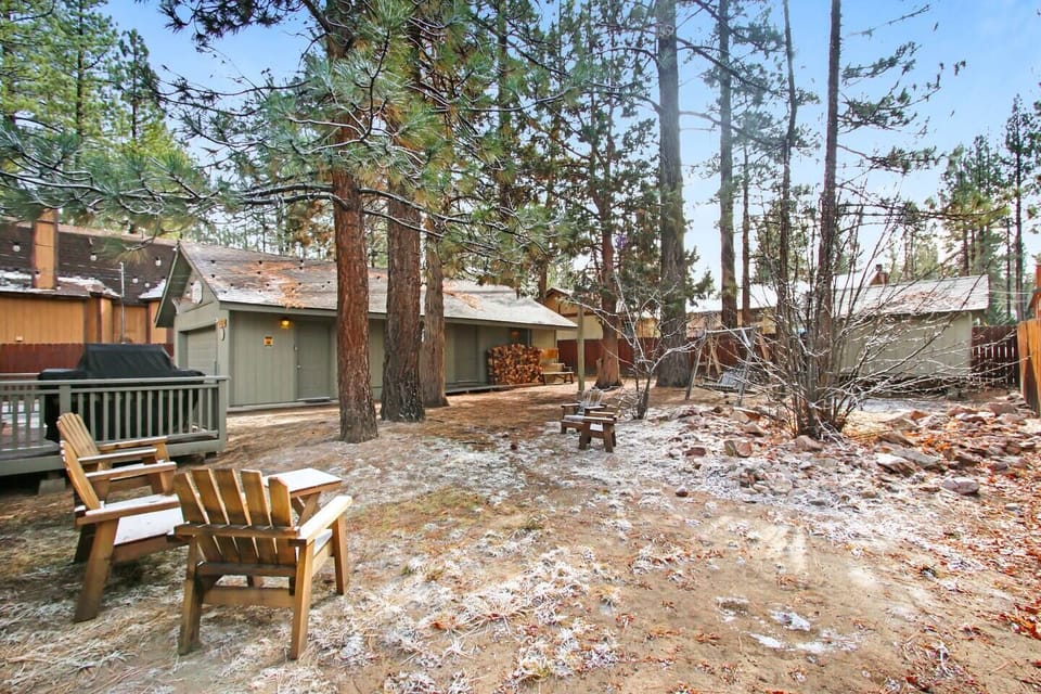 Backyard with seating area