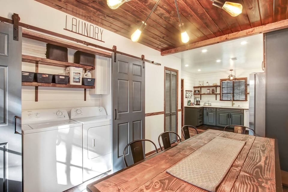 Washer & Dryer are accessible to you during your stay, laundry soap is provided. 