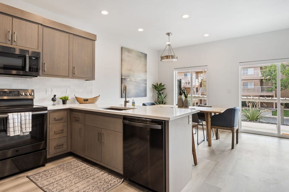 Kitchen and dining area