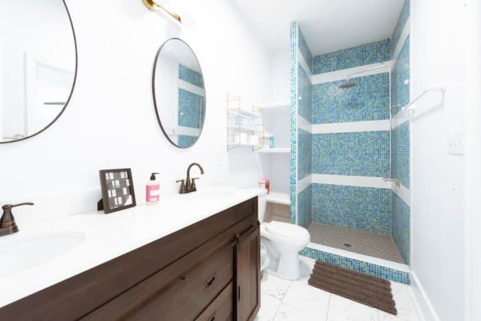 The Victory Suite is a private 2-bedroom suite joined by a Jack-n-Jill bathroom
