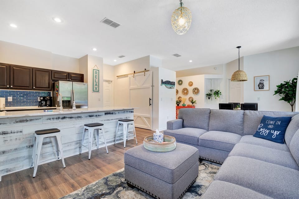 Enjoy a relaxing view from every corner of the house as you unwind. Whether you're playing cards, watching TV, cooking, or simply curling up with a book on the couch.