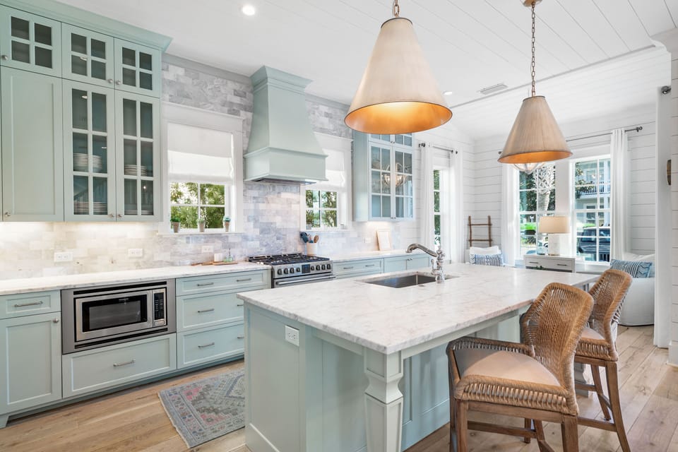 Large Open Kitchen, Dining and Living