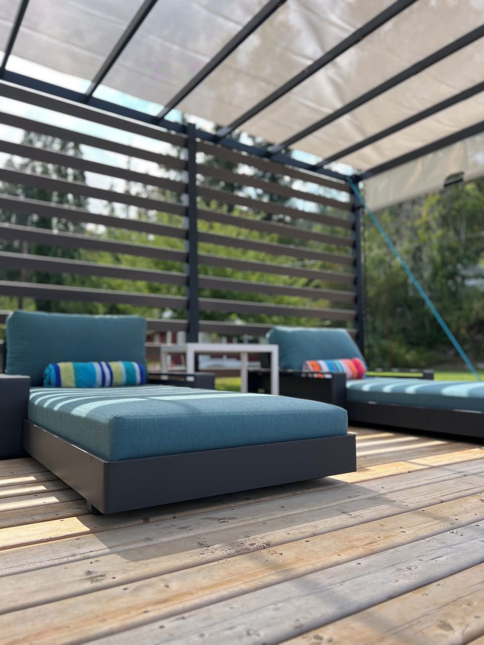 Two comfortable Toja loungers
