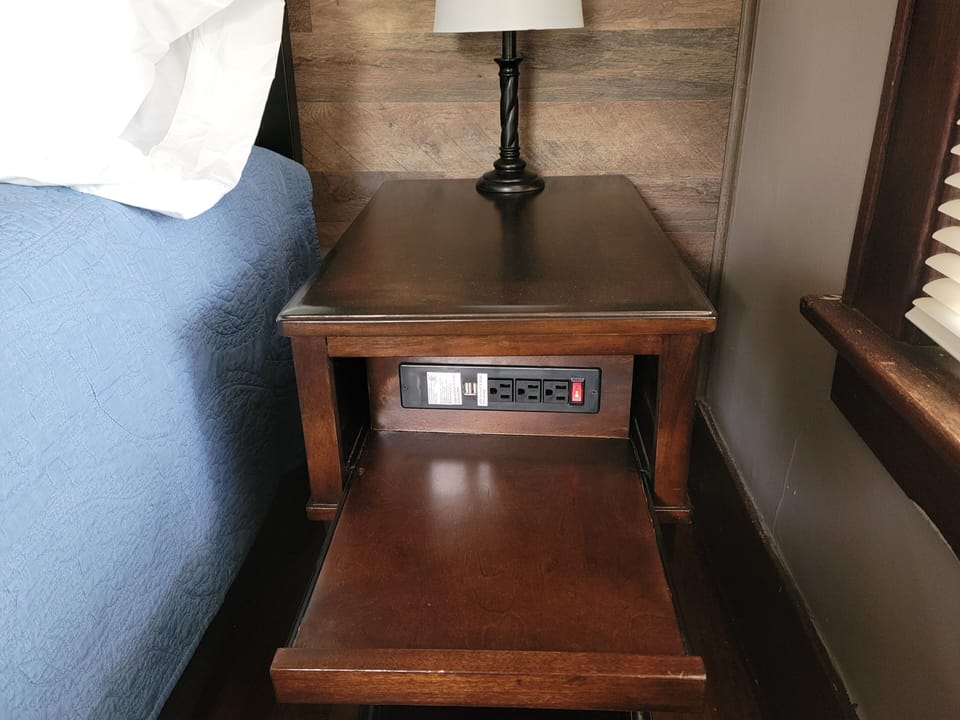 Nightstand with built-in charging station 