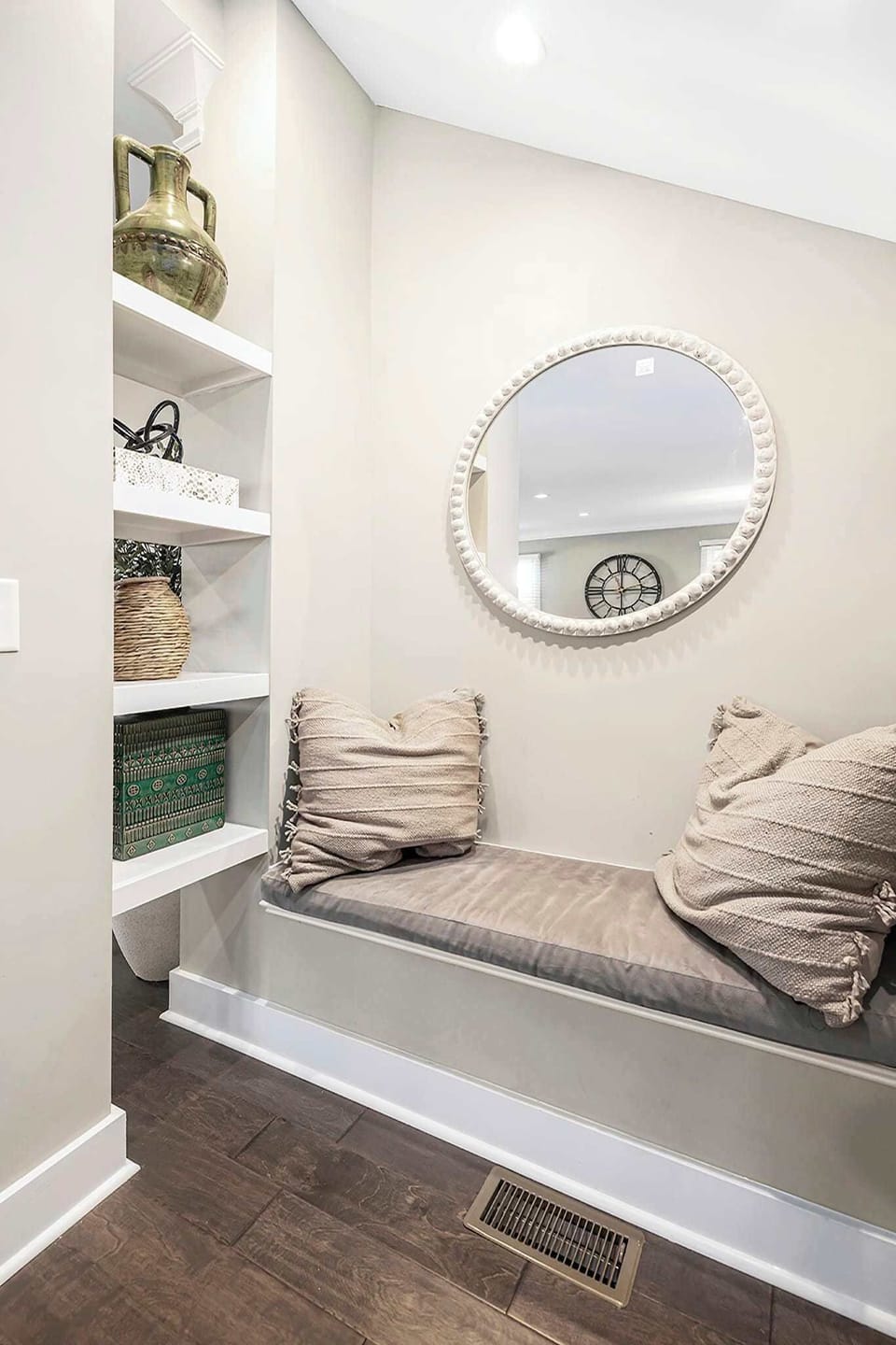 Decompress from travel or life's stressors in this cozy reading nook.