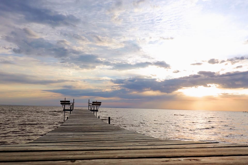 Seasonal dock in the summer