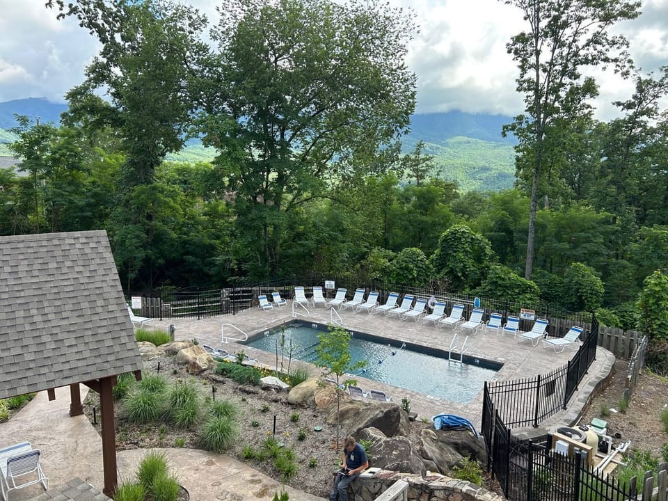 Spend the afternoon at the newly renovated Timber Ridge pool — resort swimming with a mountain backdrop, included with your stay.