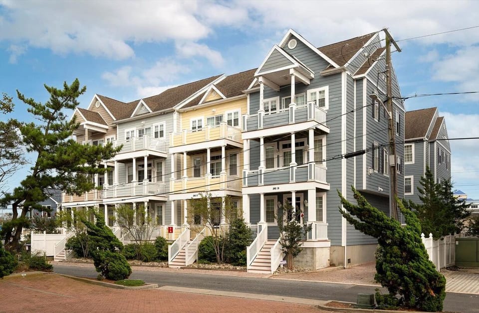 Yellow townhome