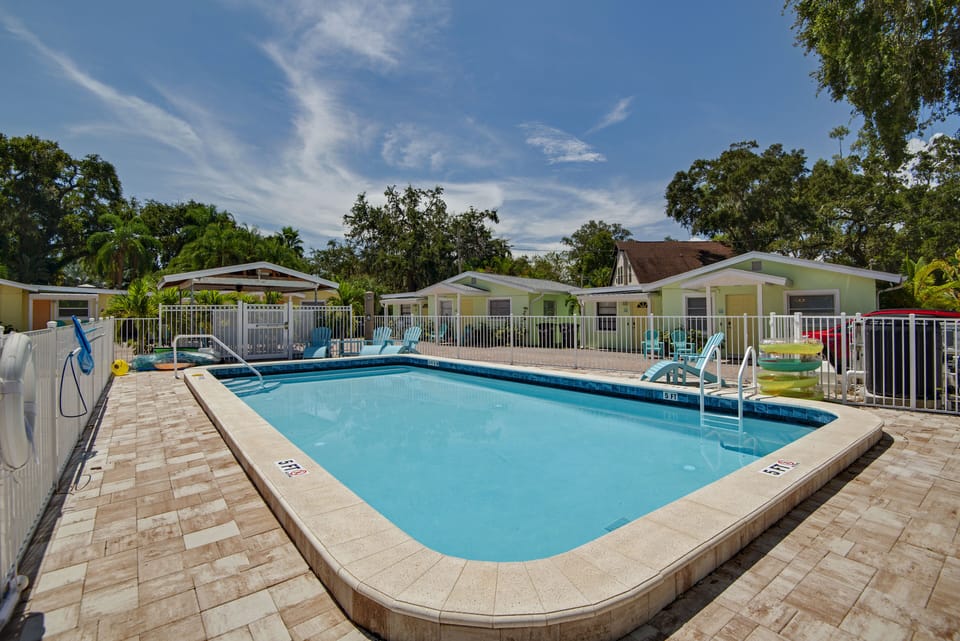 Gorgeous outdoor heated pool.  