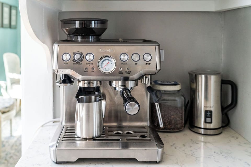 And maybe my favorite feature, a Breville espresso maker! 