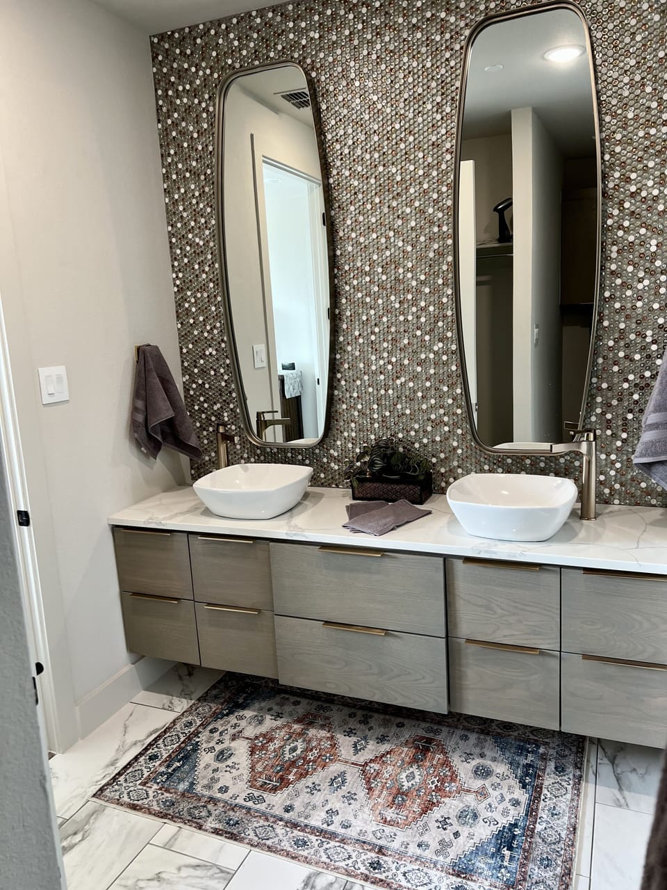 Designer tile in Master Bathroom

