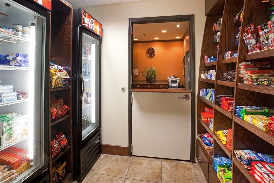Pick up some snacks at the on-site convenience store.