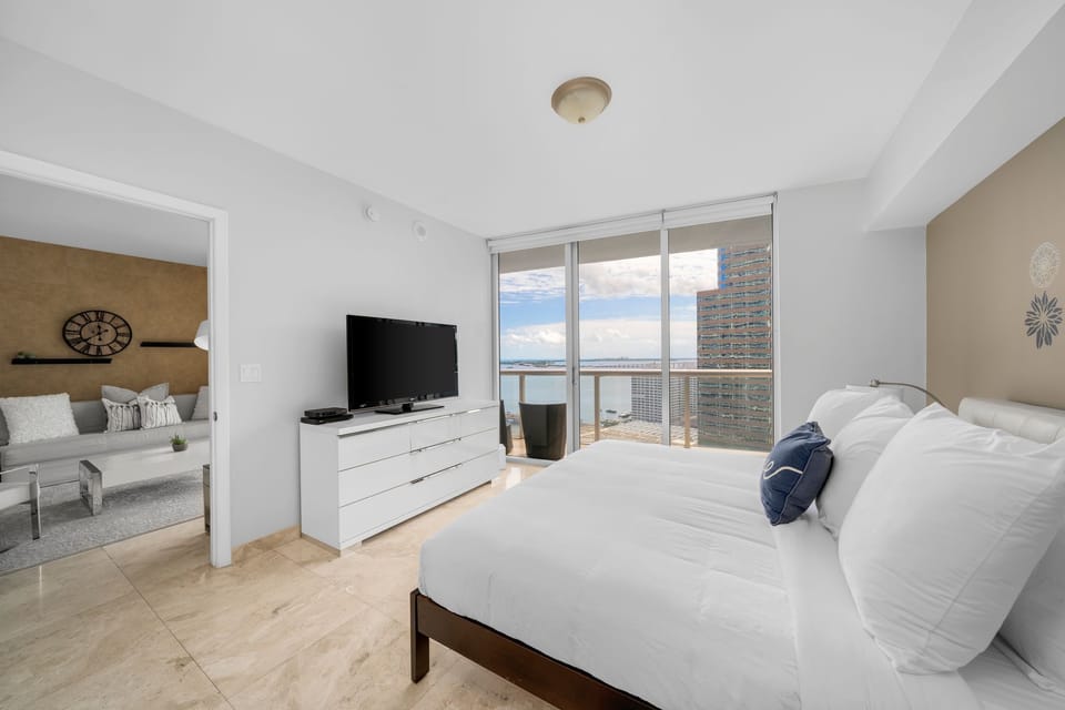 Master bedroom with an amazing view and TV!