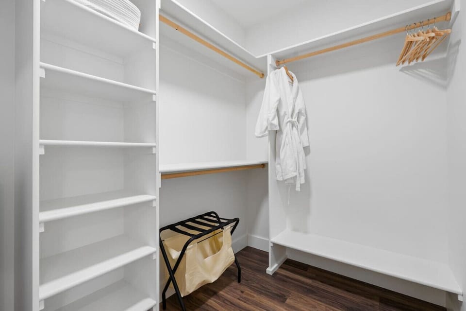 Large walk in closet so you can unpack and feel right at home.