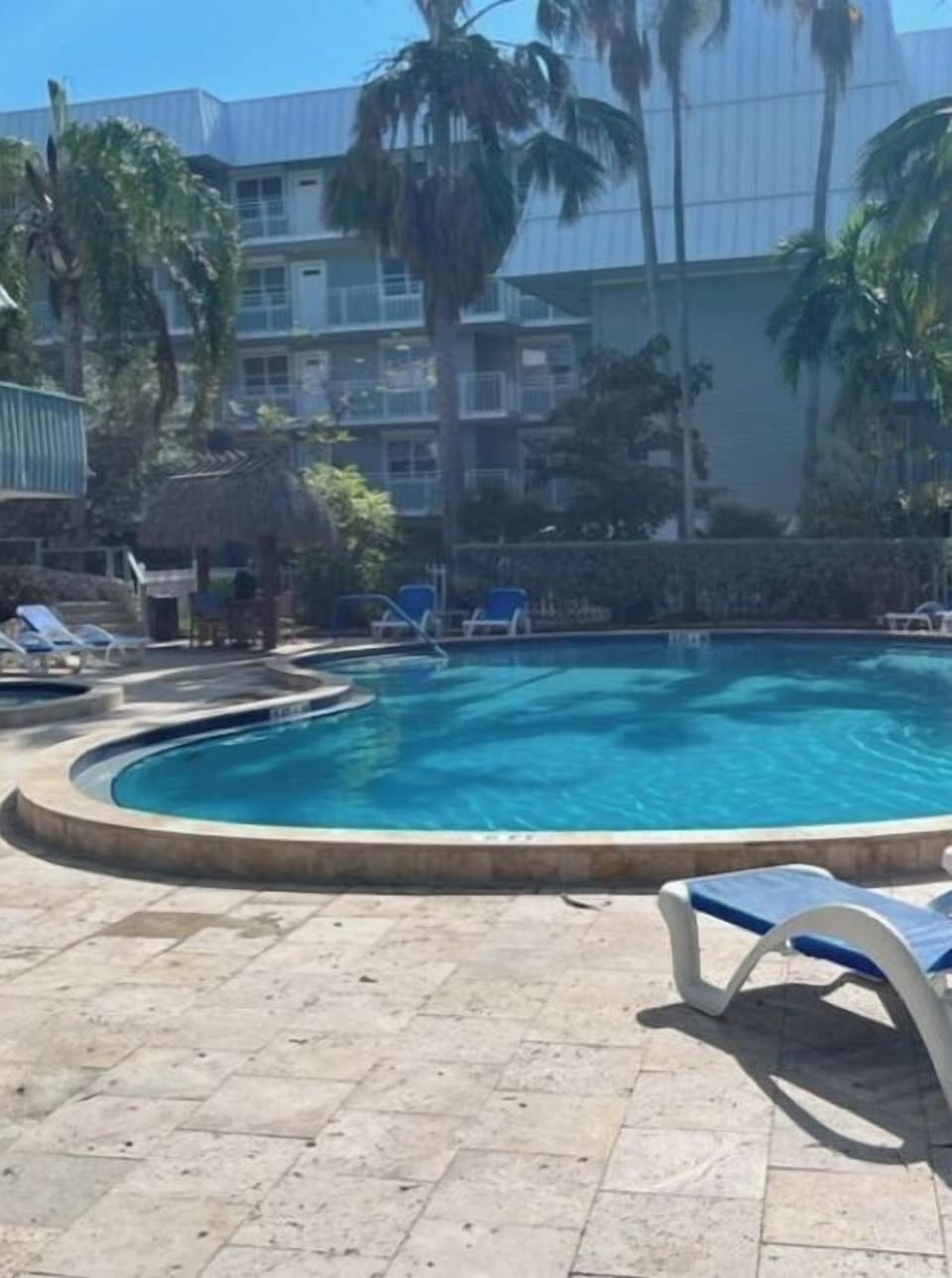 Heated swimming pool.  There's a separate hot tub, too.
