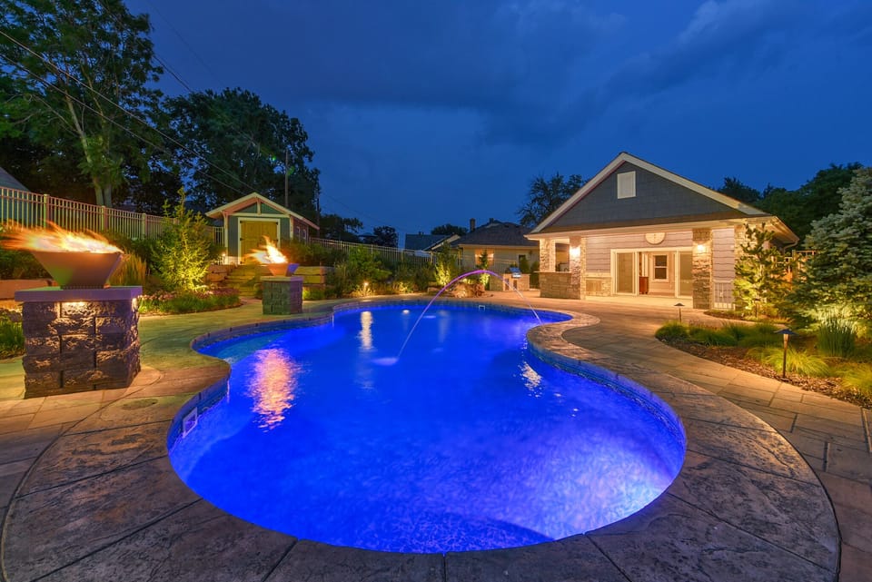 Heated pool private oasis