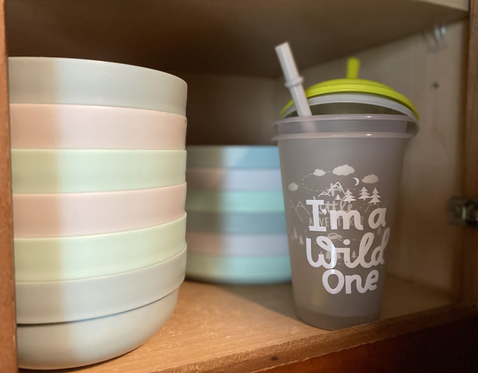 Dishes and silverware for kids