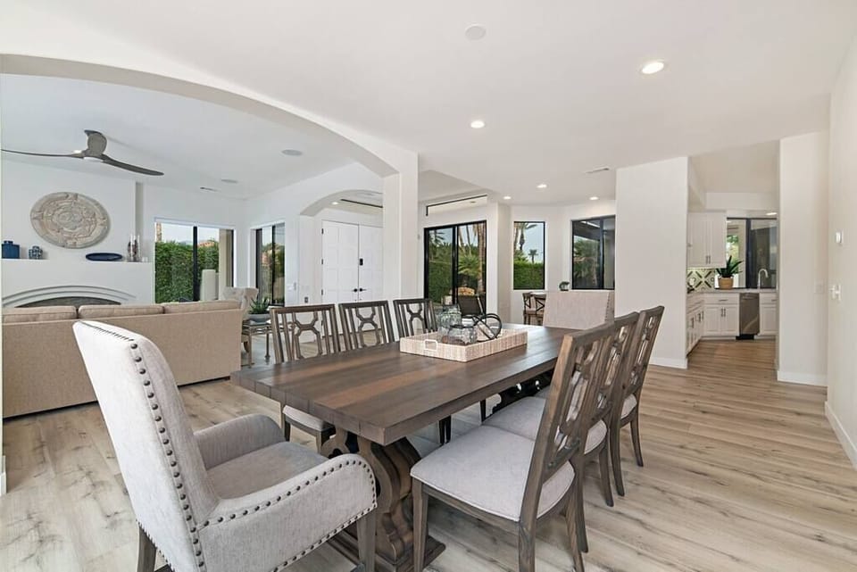 Dine inside with gorgeous outdoor views!