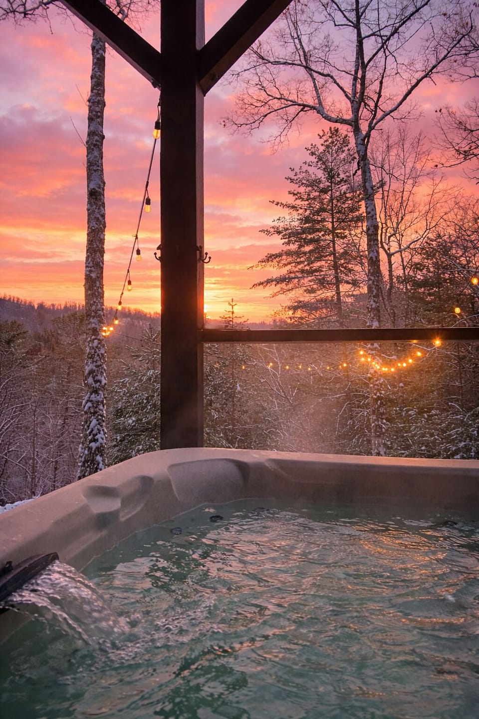 Outdoor spa tub