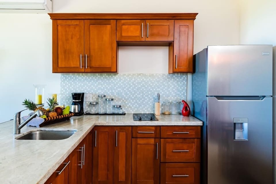 Guest house kitchen, fully stocked