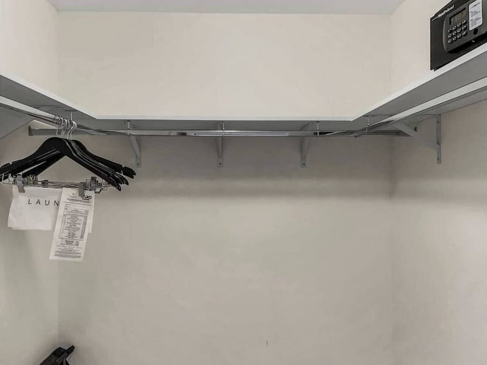 Walking closet with safe box