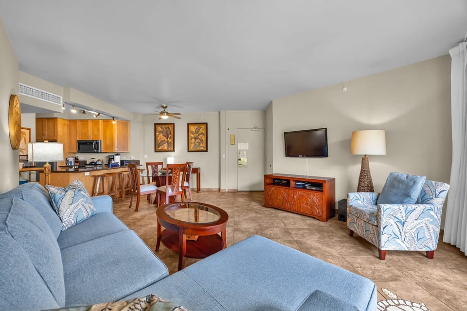 Large flat screen TV for your entertainment