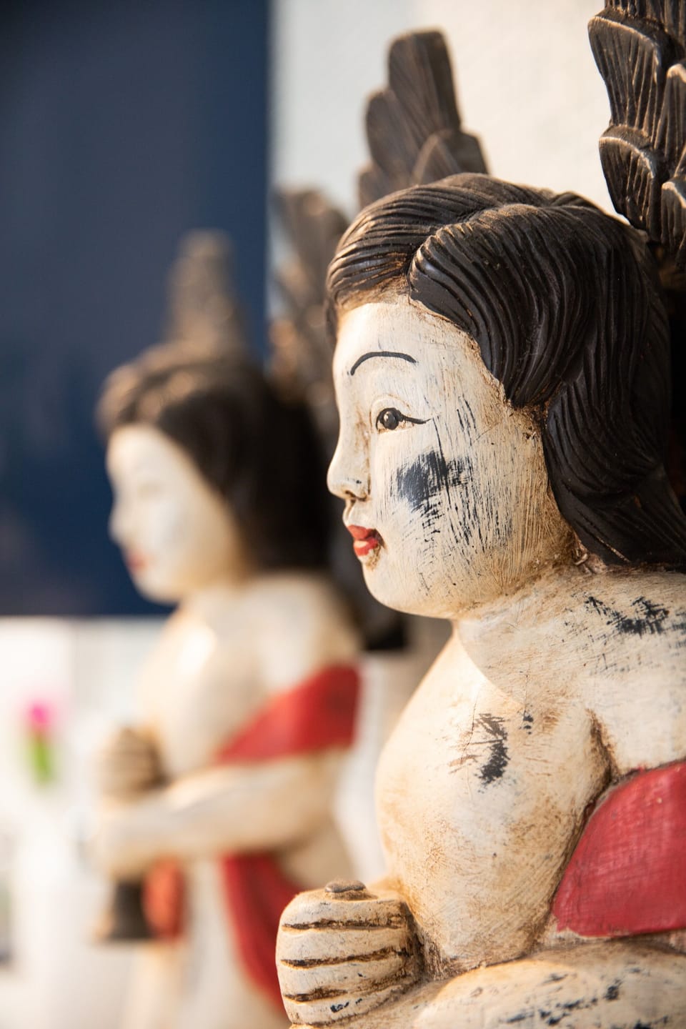Eclectic art collection throughout the home