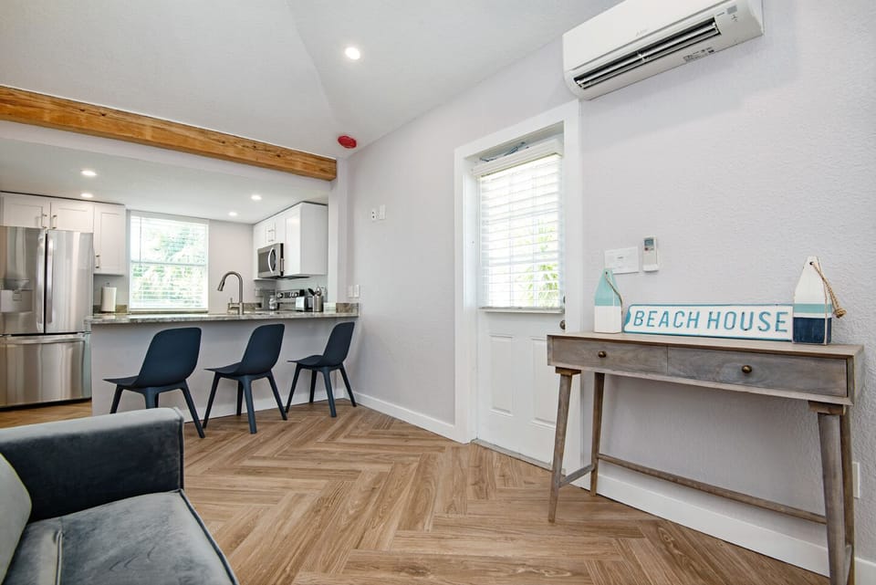 Spacious living room with split-type AC