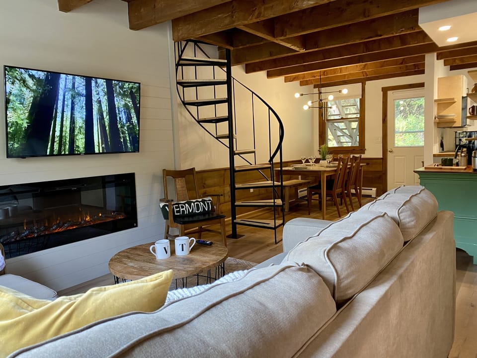 Enter the home to an open living space