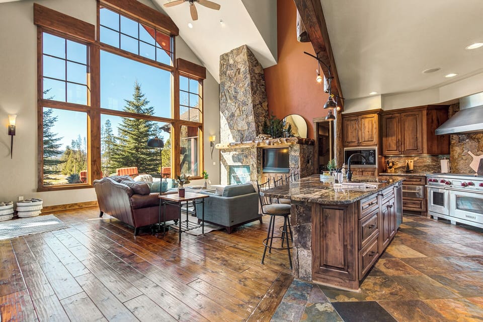 Artisan Craftsmanship — Custom woodwork, tile, beams, cabinetry, and a statement fireplace—handcrafted character in every detail. 🪵✨