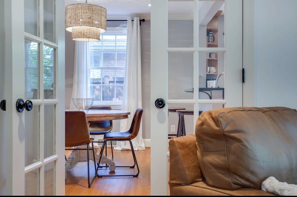 Family room is off of dining room 