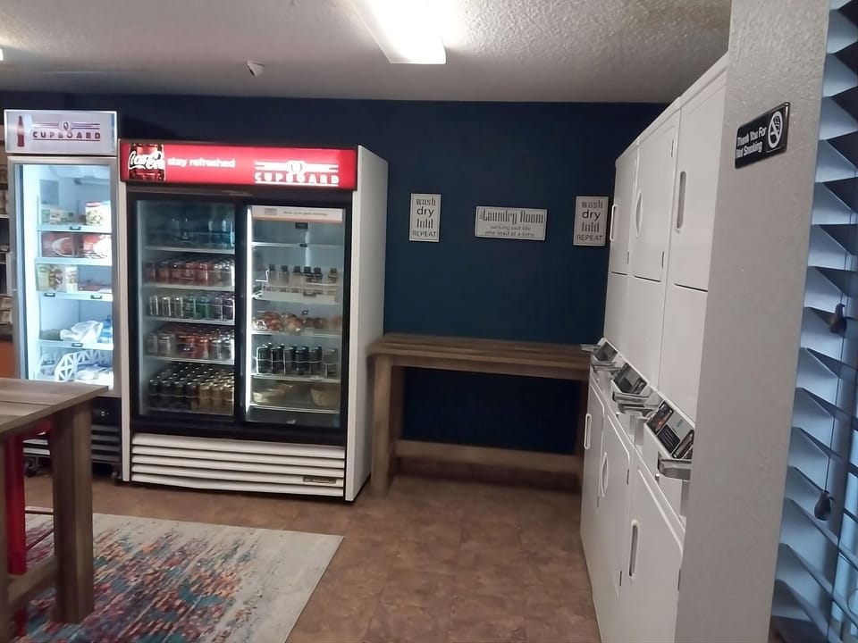 Grab quick snacks and tackle laundry with on-site convenience.