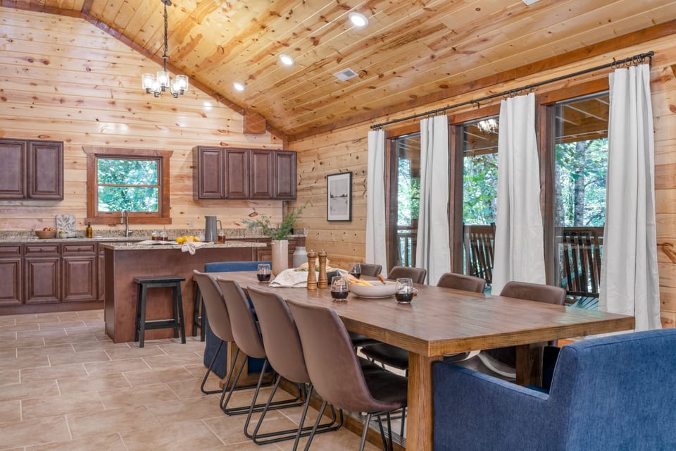Dining area seats 10.